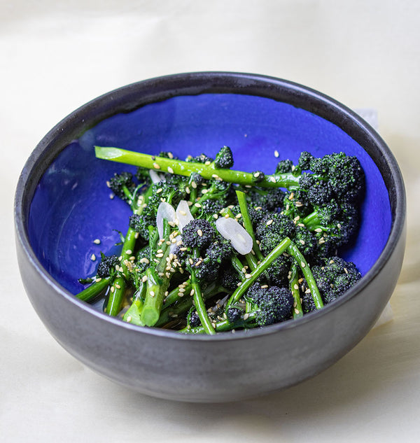 Purple Sprouting Broccoli with Garlic and Sesame