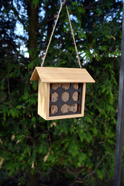 Bamboo Suet Cake Bird Feeder
