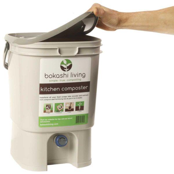 Bokashi Kitchen Composter Gray